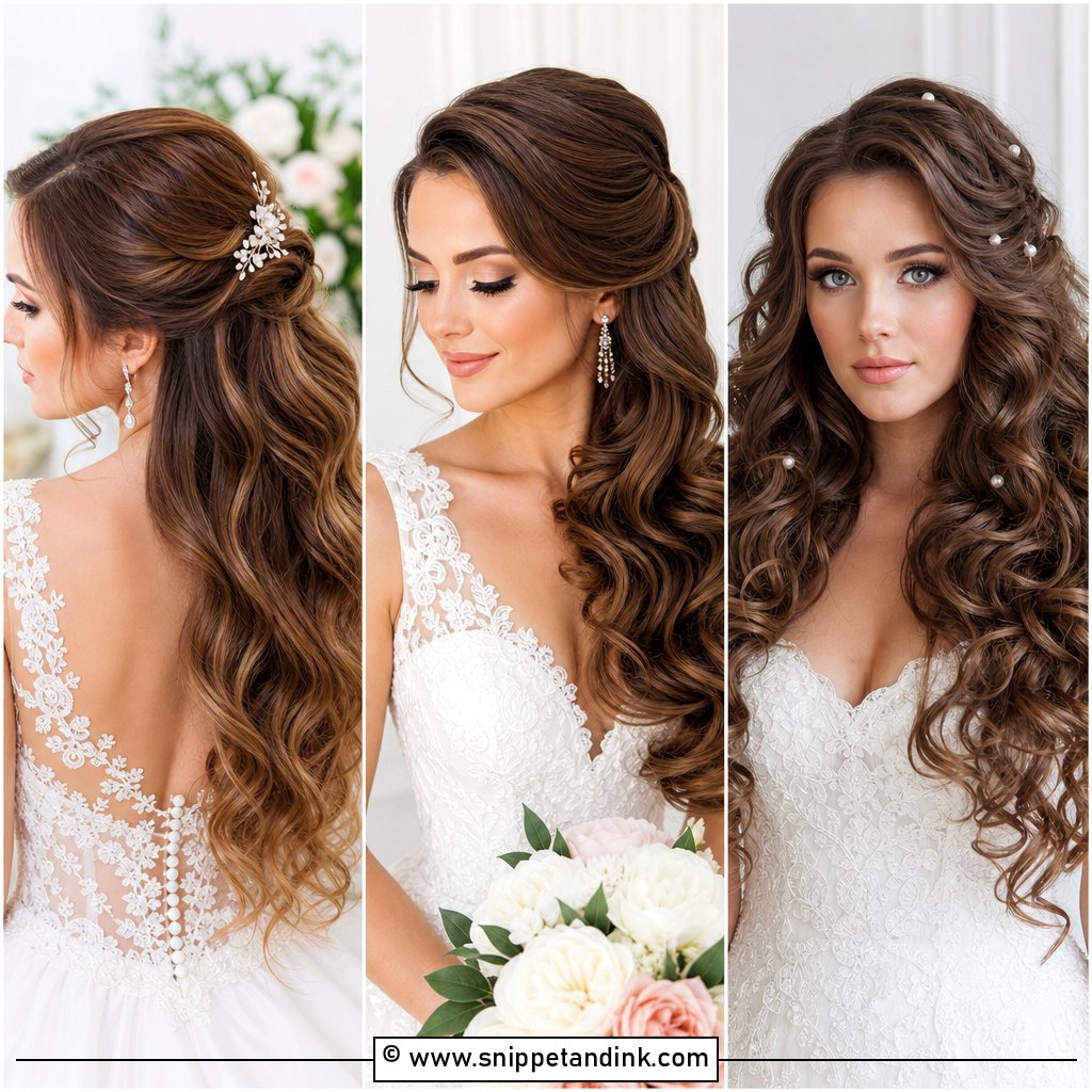 20 Long Bride Hair Ideas for Elegant Wedding-Day Glam Looks