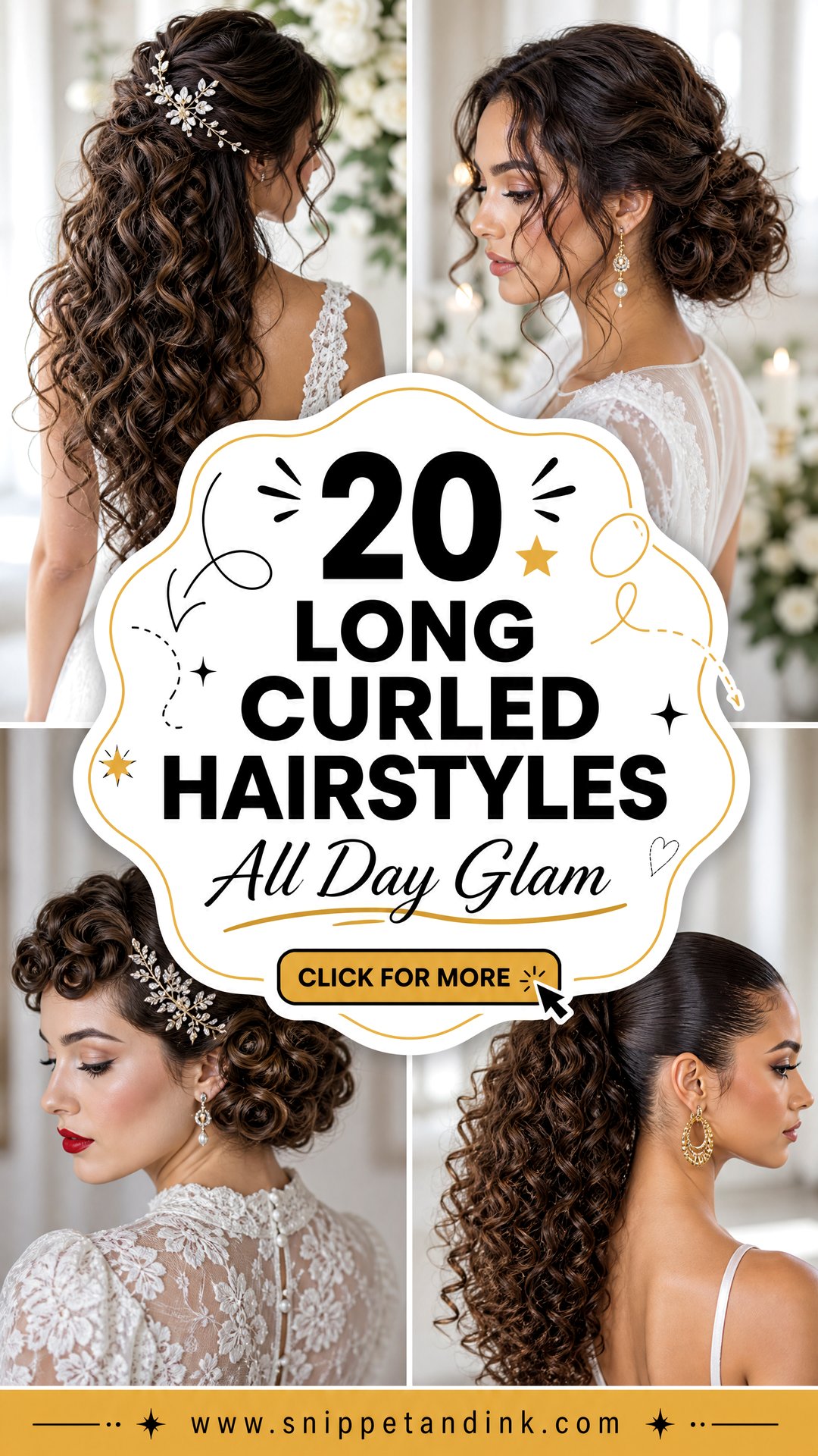20 Long Curled Hairstyles for Wedding Glam That Lasts All Day - 20 Long Curled Hairstyles for Wedding Glam That Lasts All Day