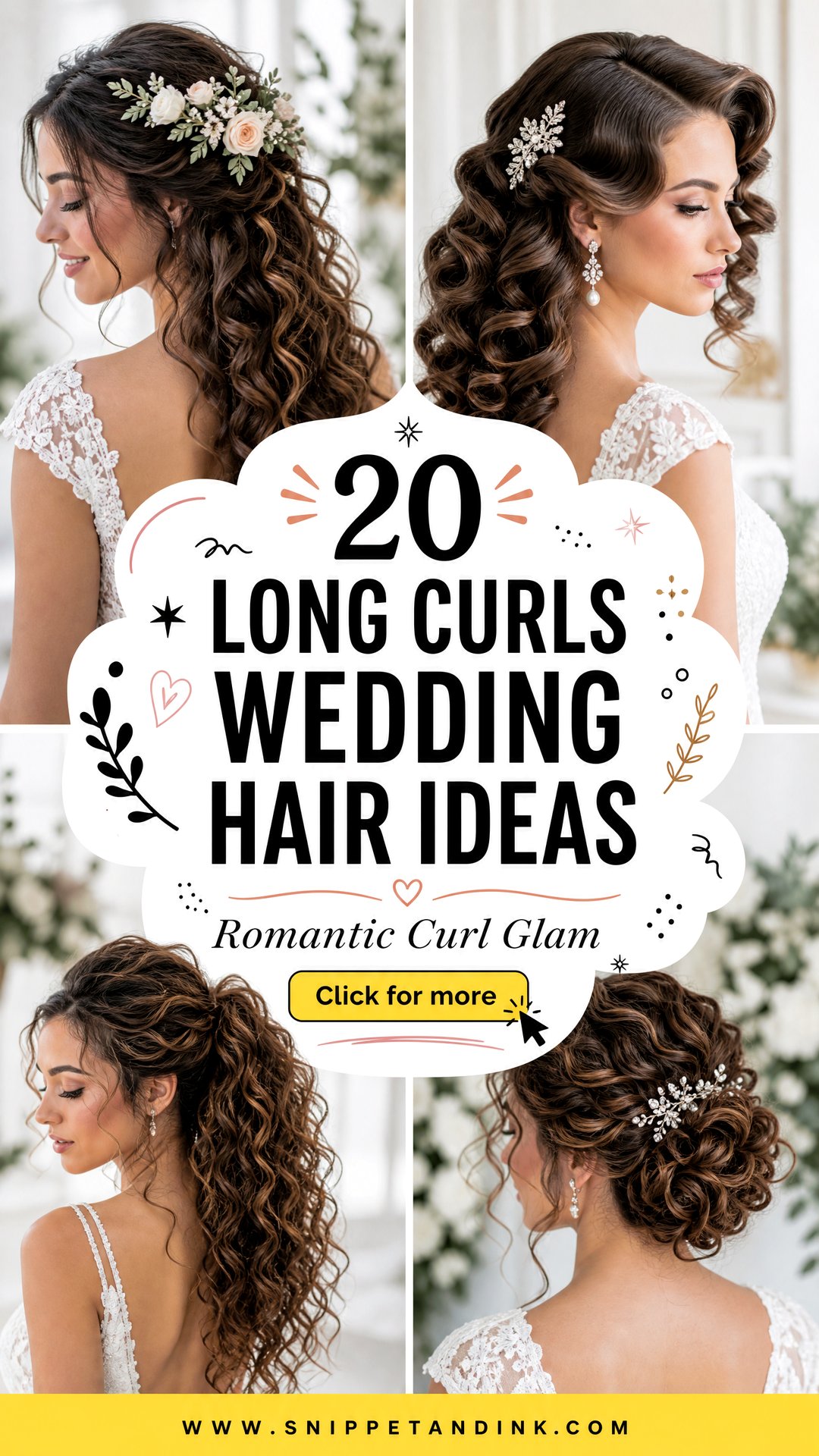 20 Long Curls Wedding Hair Ideas for Romantic Bridal Glam - 20 Long Curls Wedding Hair Ideas for Romantic Bridal Glam