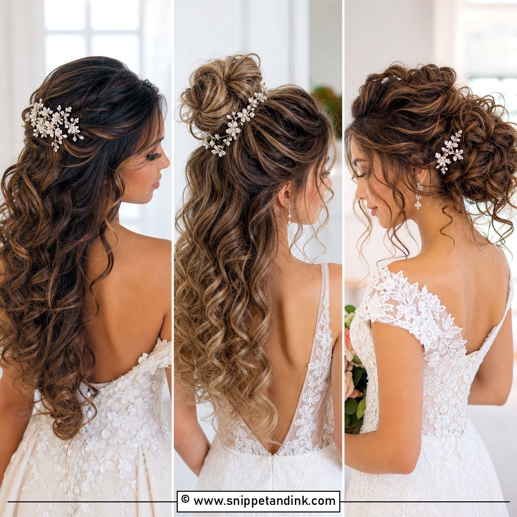 20 Long Curly Bridal Hair Ideas for Soft Wedding Glam