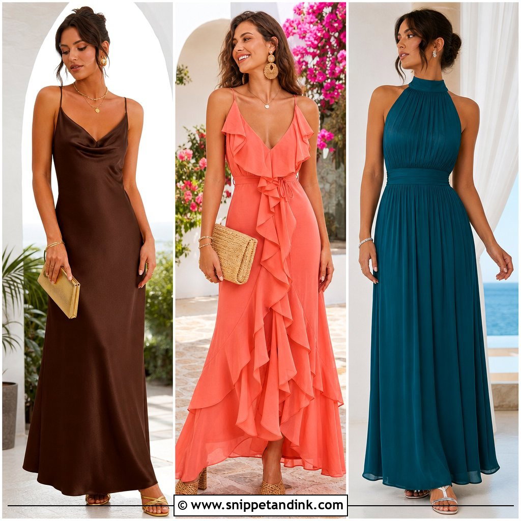 20 Long Dresses for Wedding for Every Season and Dress Code