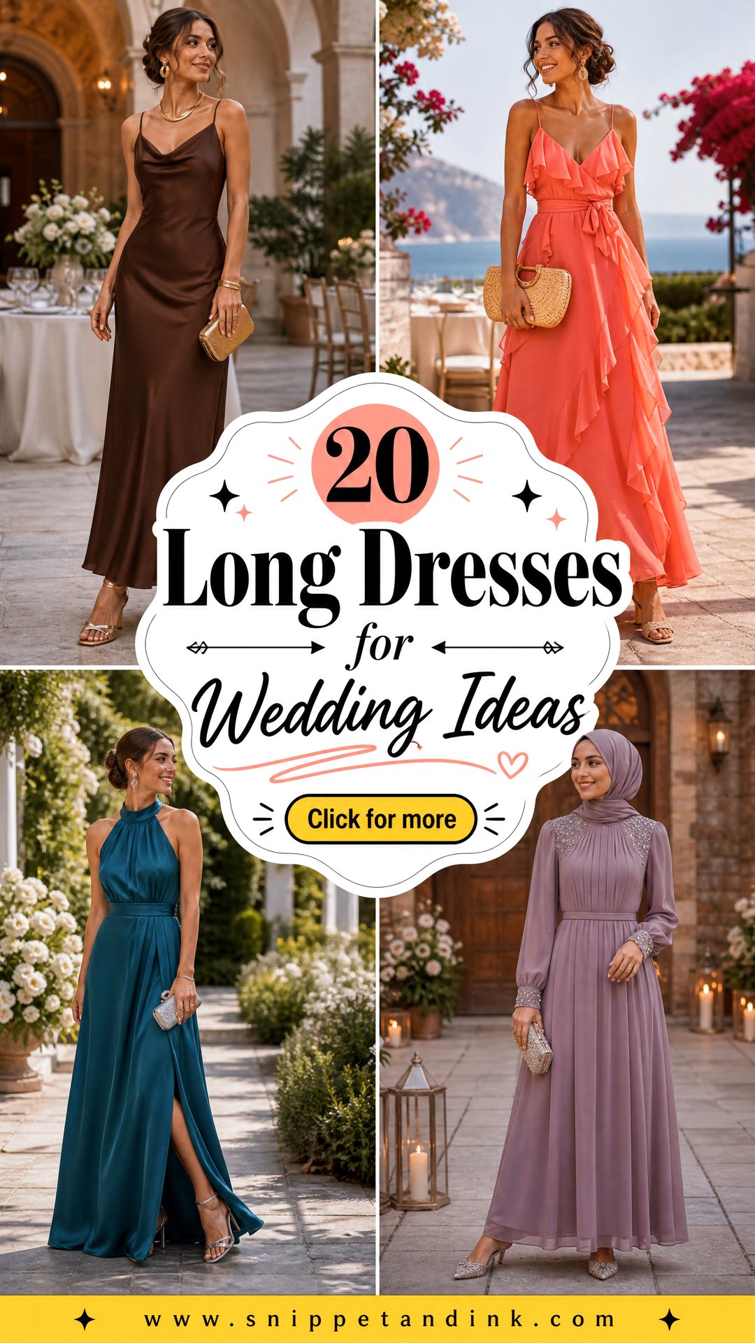 20 Long Dresses for Wedding for Every Season and Dress Code - 20 Long Dresses for Wedding for Every Season and Dress Code