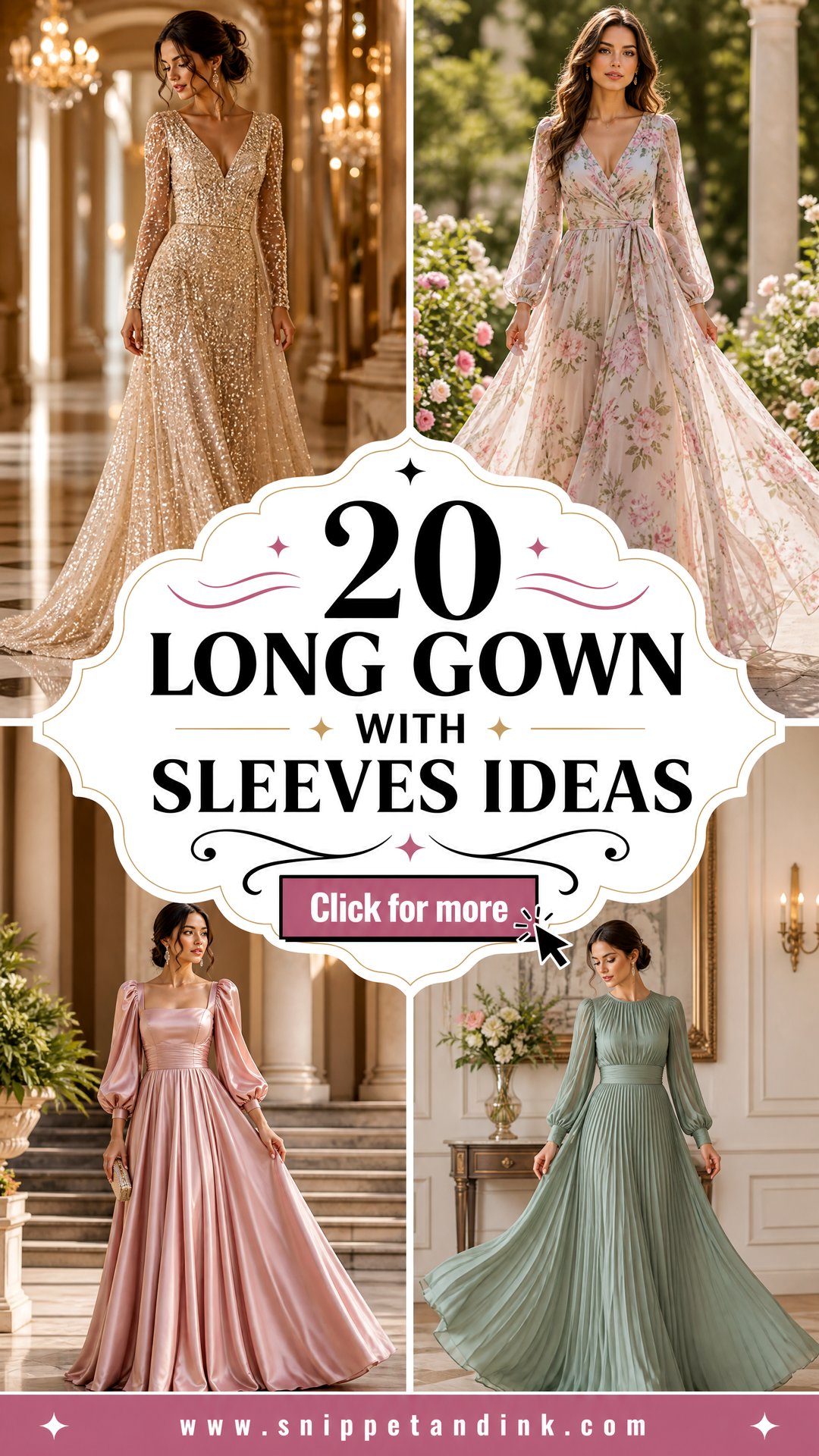 20 Long Gown with Sleeves Ideas for Elegant Evening Style - 20 Long Gown with Sleeves Ideas for Elegant Evening Style