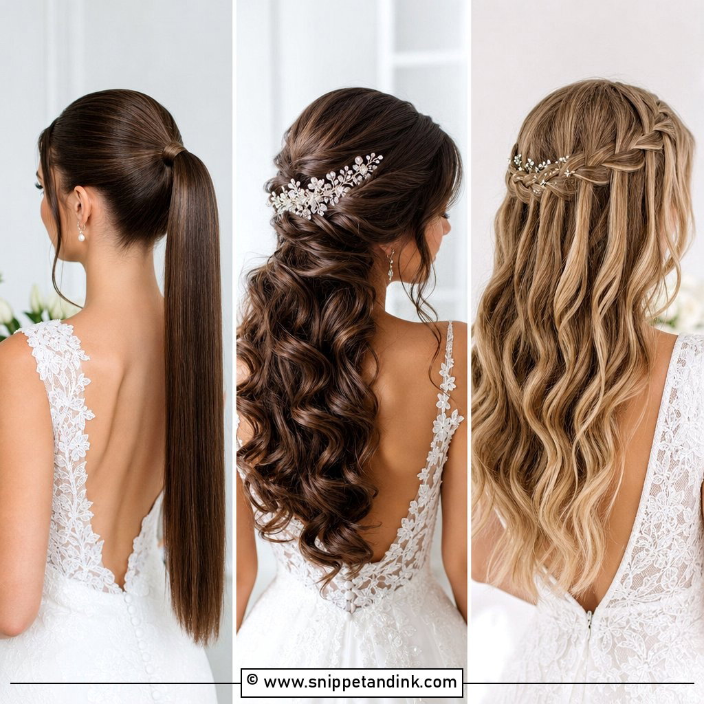 20 Long Hair Bridal Hair Ideas for a Dreamy Wedding Look