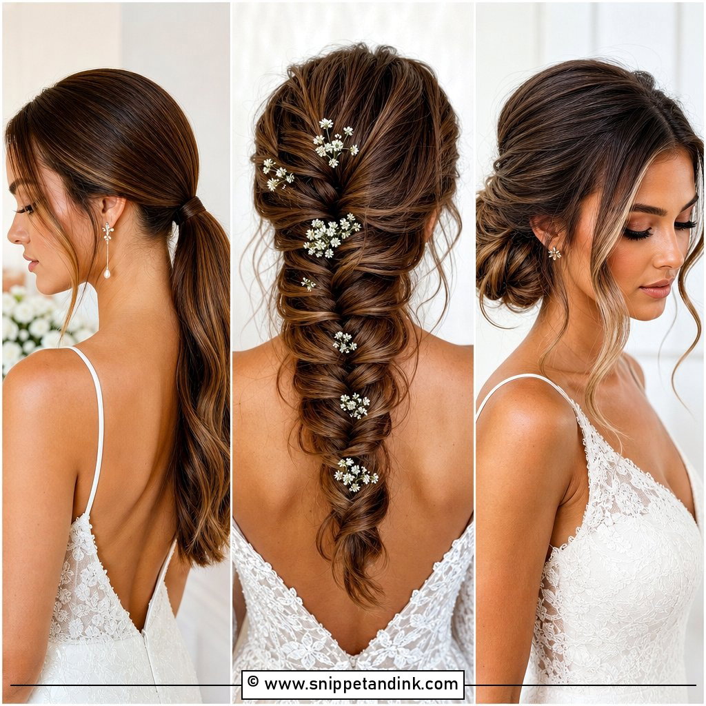 20 Long Hair Bridal Hair Styles for Timeless Wedding Glam