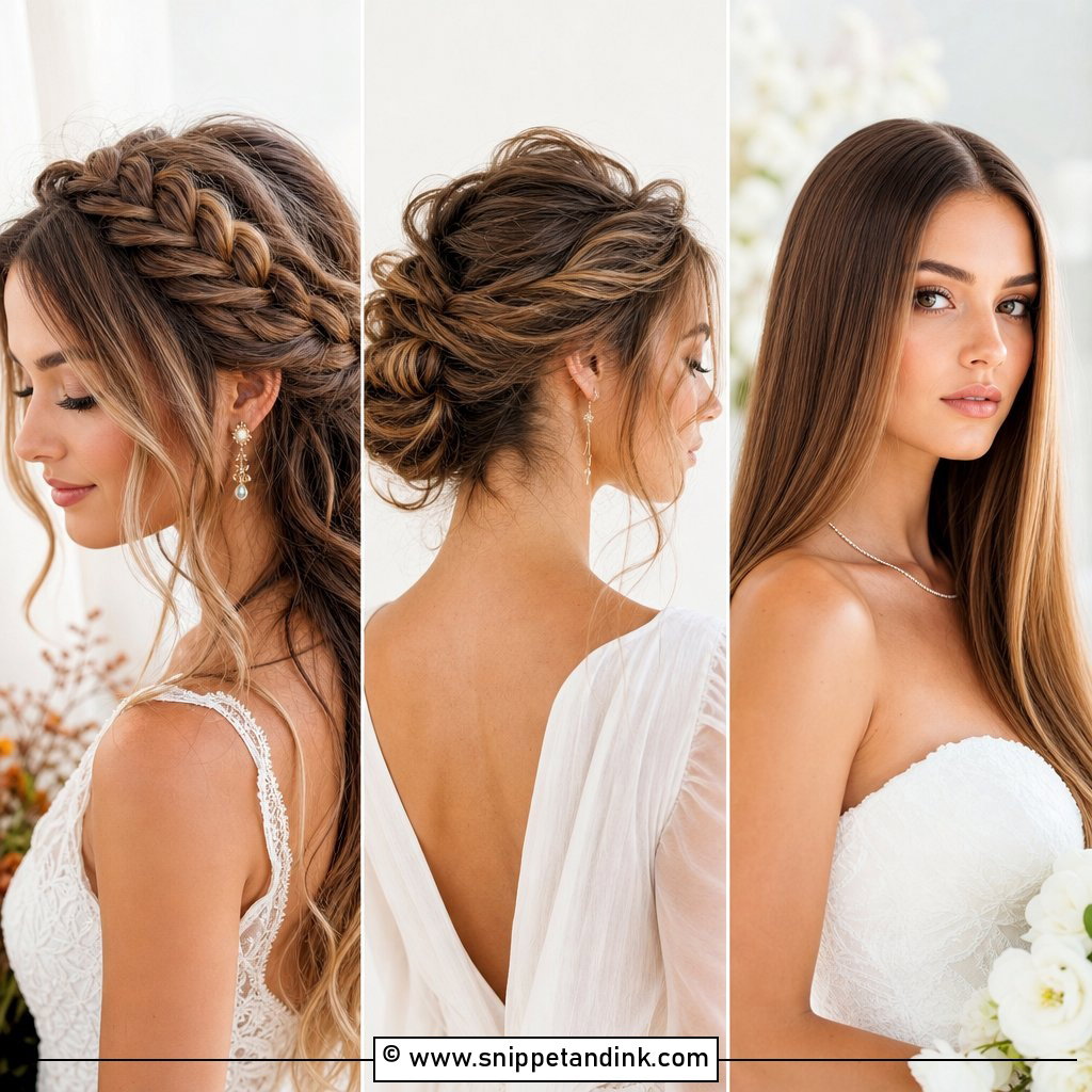 20 Long Hair Bride Hairstyles for a Romantic Wedding Look