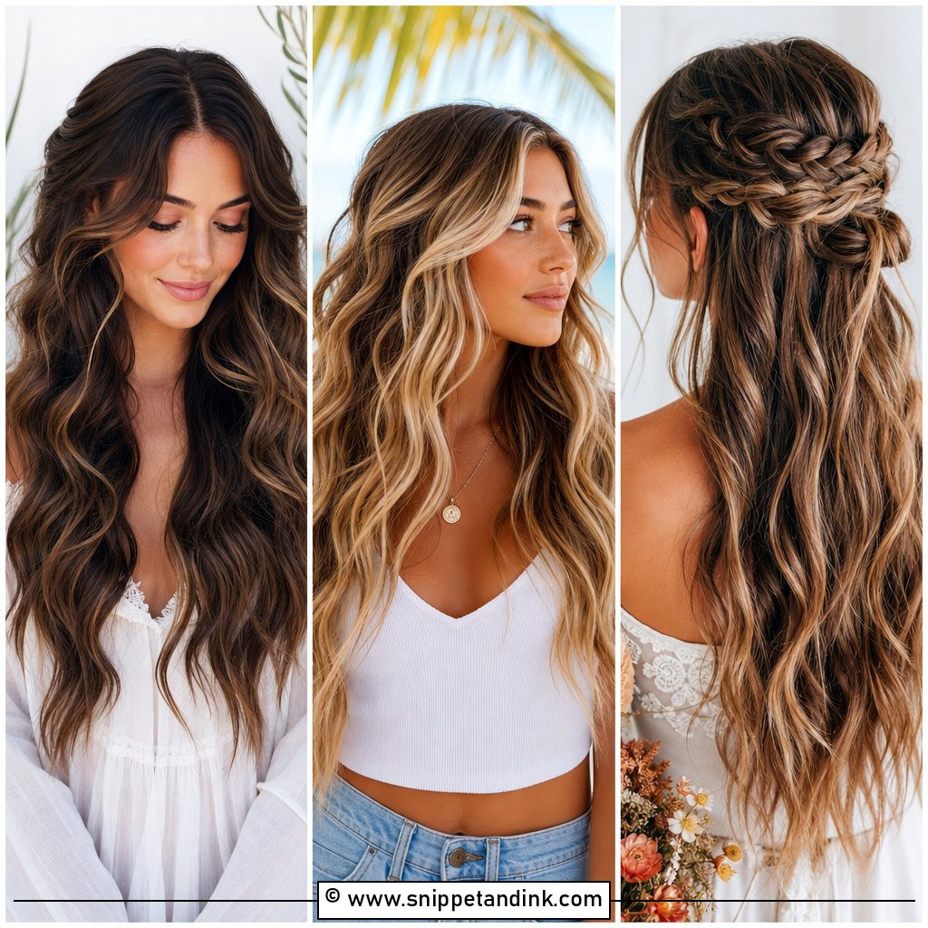 20 Long Hair Down Wedding Styles for Romantic Brides