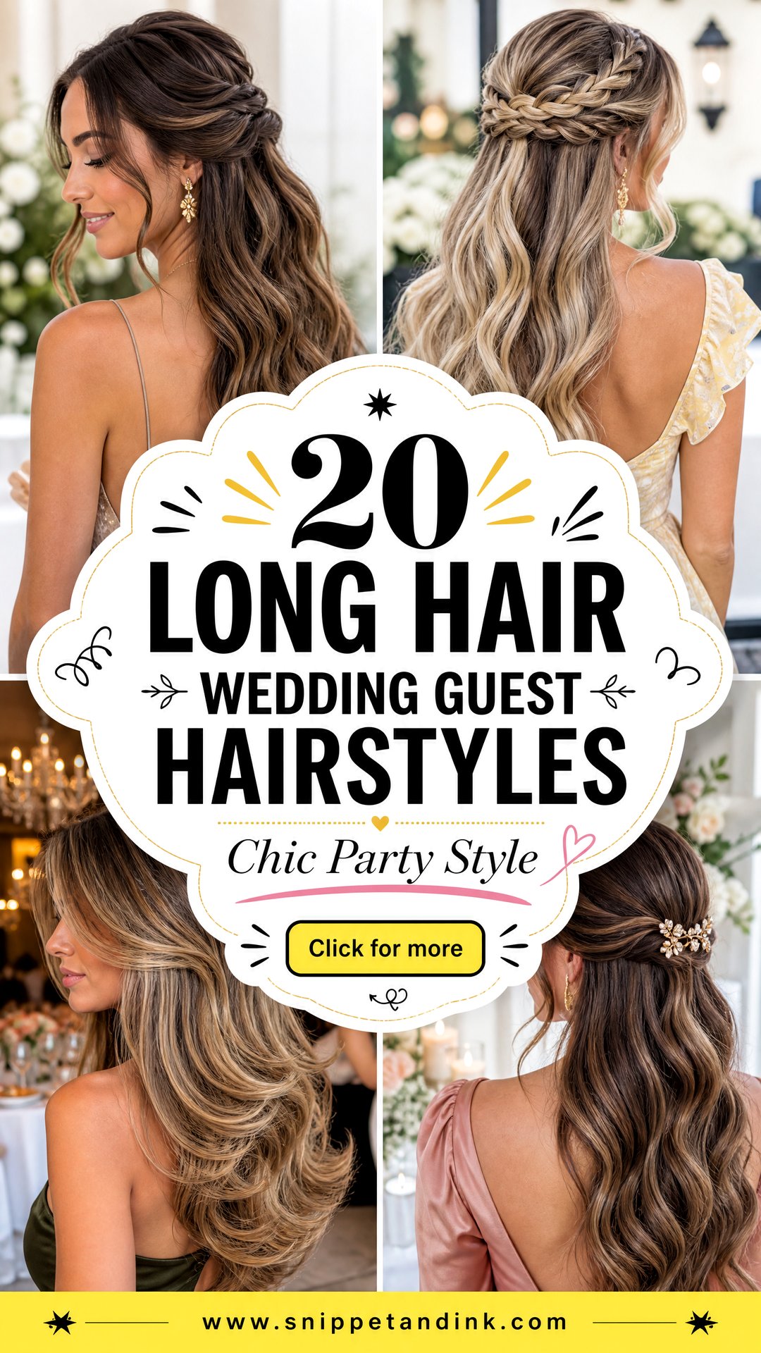 20 Long Hair Wedding Guest Hairstyles for Chic Party Style - 20 Long Hair Wedding Guest Hairstyles for Chic Party Style