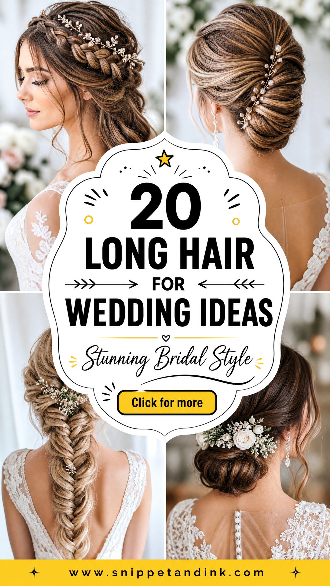 20 Long Hair for Wedding Ideas for Stunning Bridal Style - 20 Long Hair for Wedding Ideas for Stunning Bridal Style