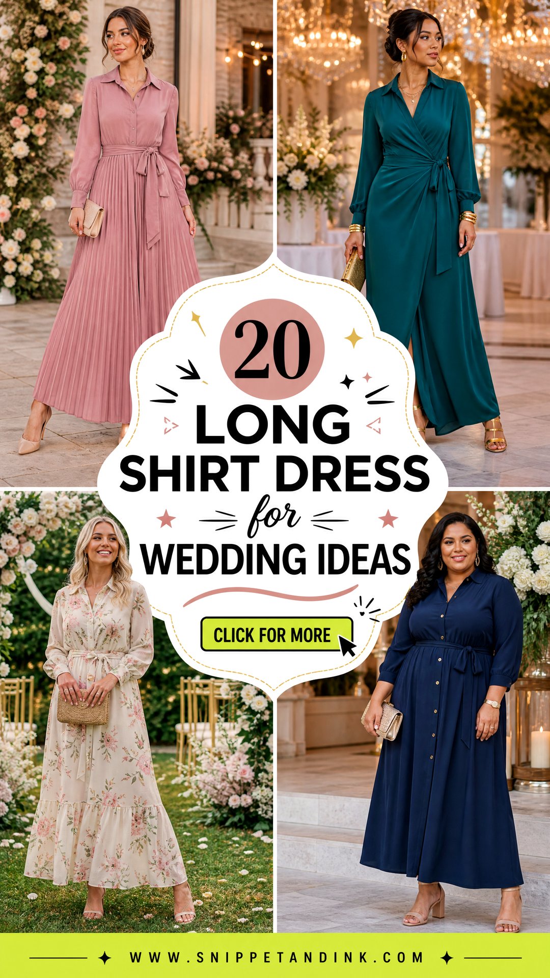 20 Long Shirt Dress for Wedding Ideas for Chic Wedding Guests - 20 Long Shirt Dress for Wedding Ideas for Chic Wedding Guests