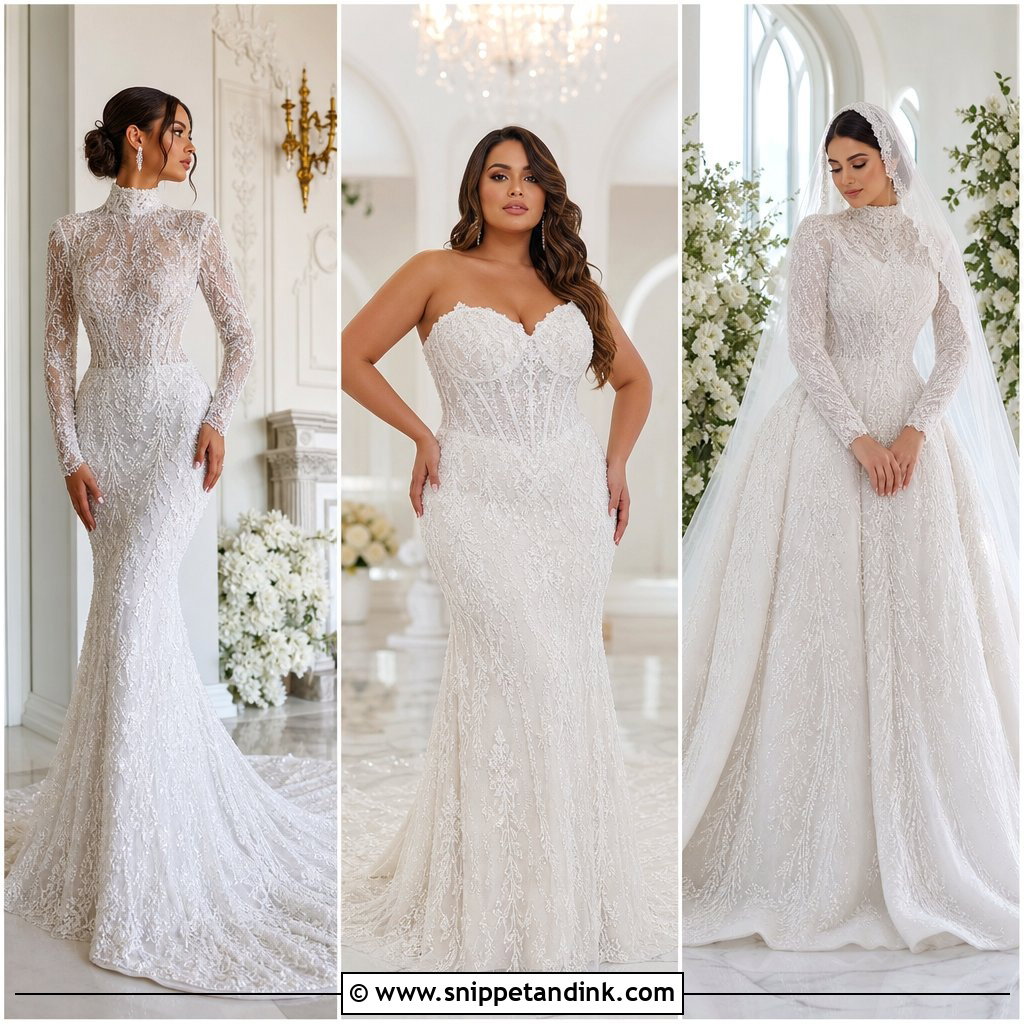 20 Long Sleeve Beaded Wedding Dress Ideas That Dazzle