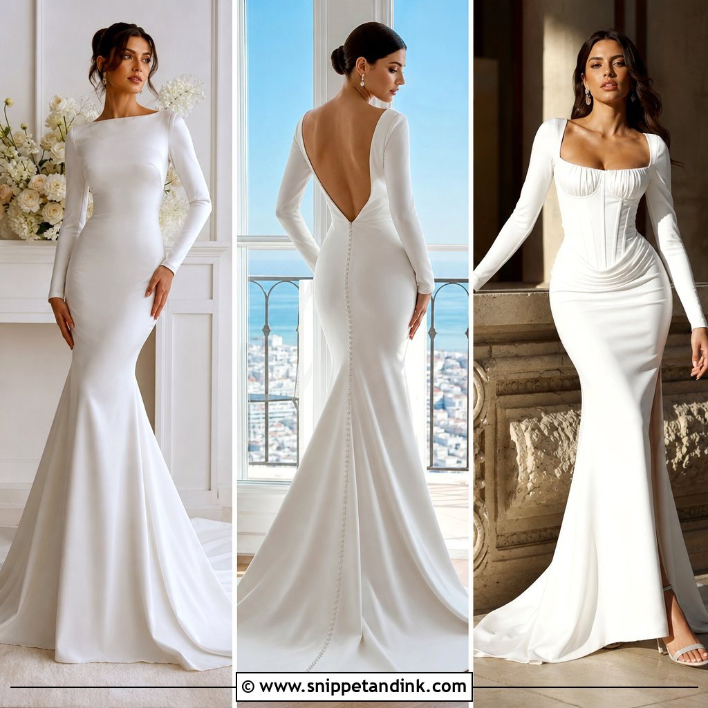 20 Long Sleeve Fitted Wedding Dress Ideas for a Sleek Look