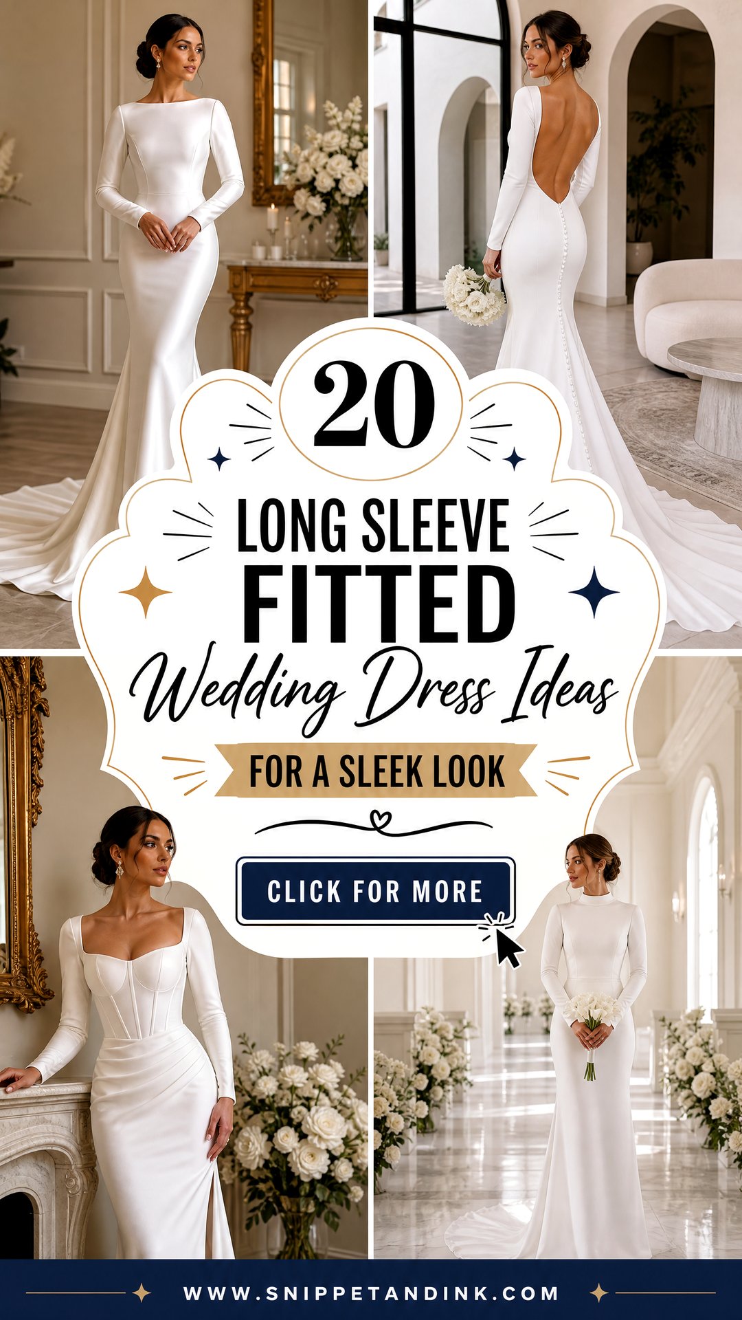 20 Long Sleeve Fitted Wedding Dress Ideas for a Sleek Look - 20 Long Sleeve Fitted Wedding Dress Ideas for a Sleek Look