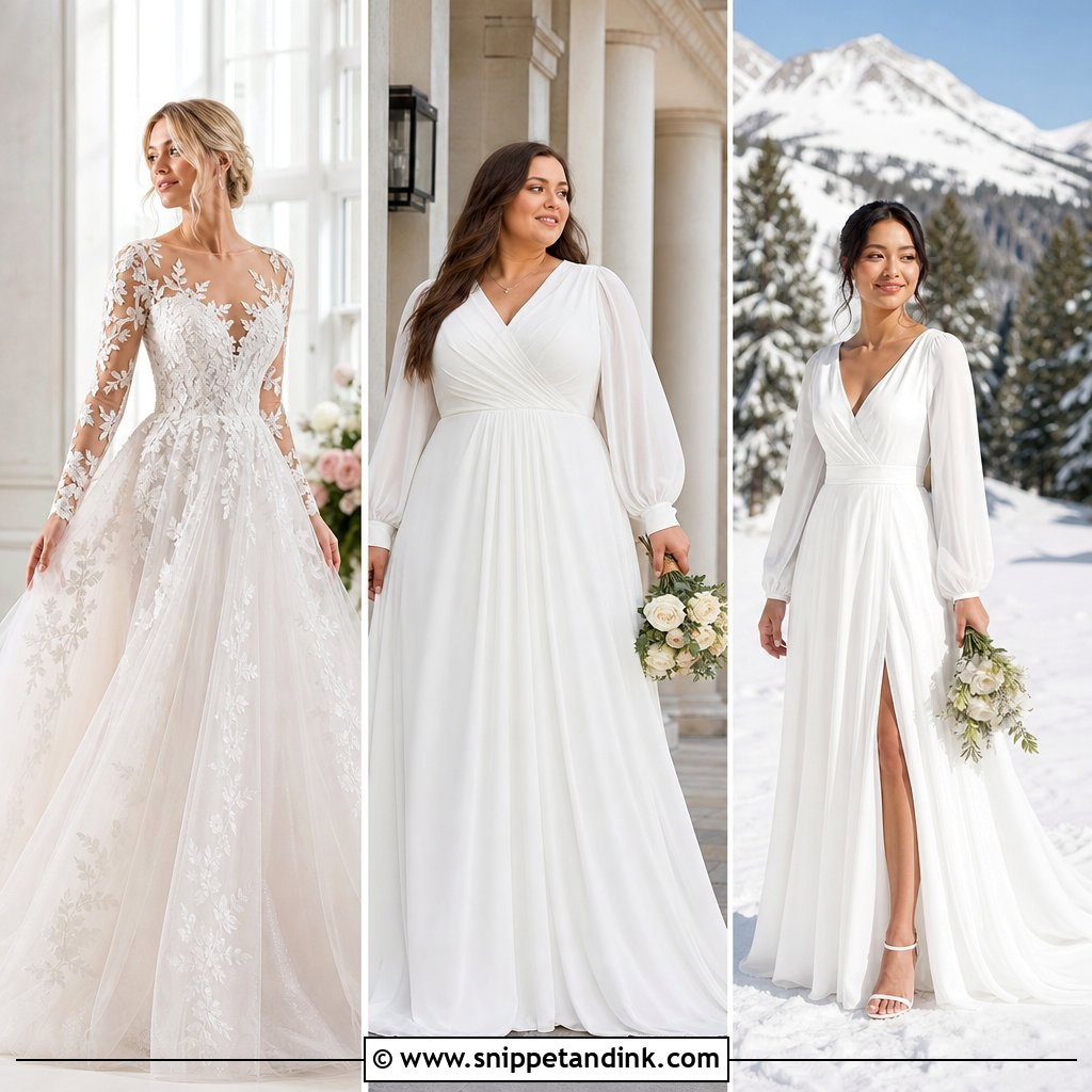 20 Long Sleeve Flowy Wedding Dress Ideas for Romantic Brides
