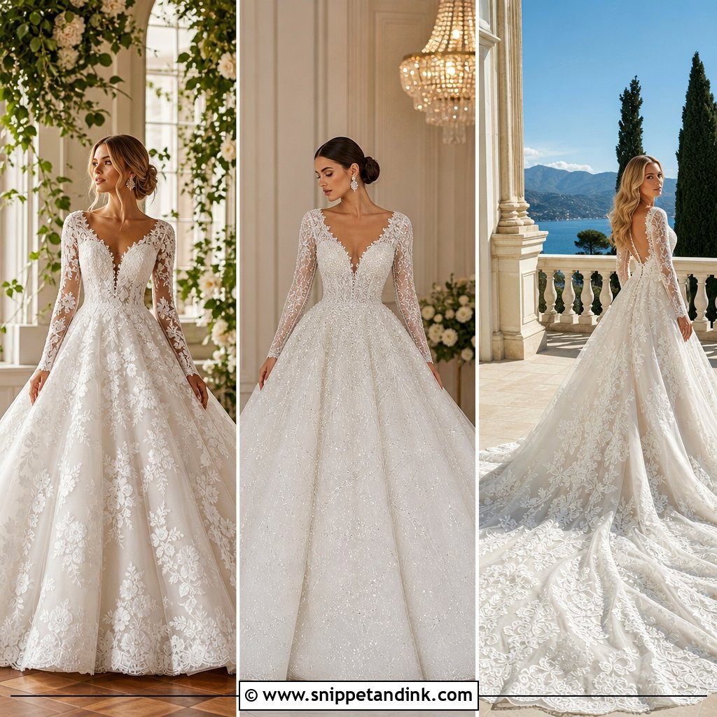 20 Long Sleeve Lace Wedding Dress Ballgown Ideas to Love