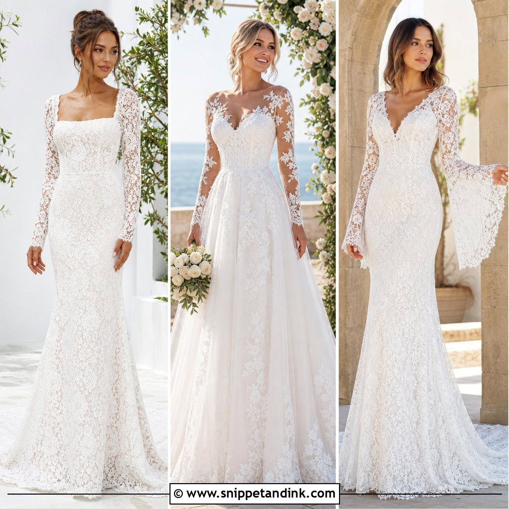 20 Long Sleeve Lace Wedding Dresses for Timeless Brides