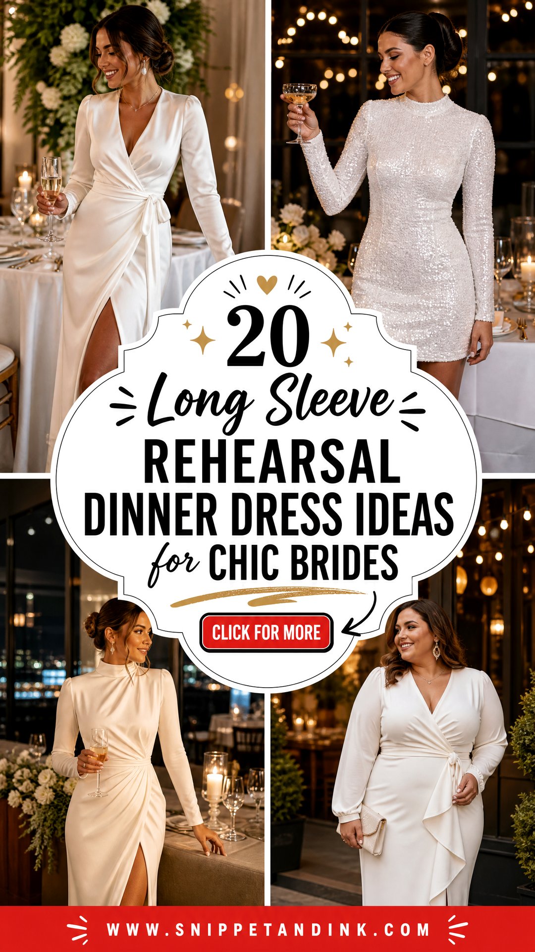 20 Long Sleeve Rehearsal Dinner Dress Ideas for Chic Brides - 20 Long Sleeve Rehearsal Dinner Dress Ideas for Chic Brides