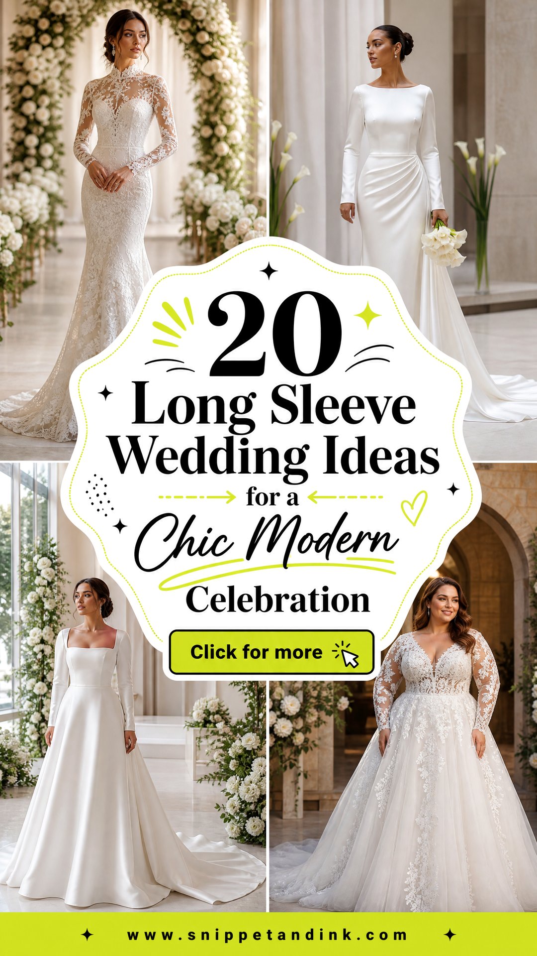 20 Long Sleeve Wedding Ideas for a Chic Modern Celebration - 20 Long Sleeve Wedding Ideas for a Chic Modern Celebration