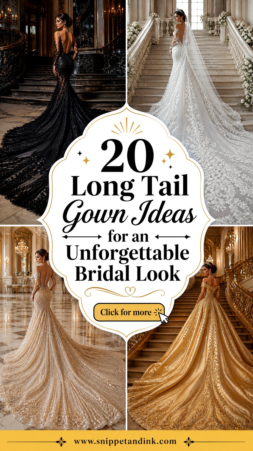 20 Long Tail Gown Ideas for an Unforgettable Bridal Look - 20 Long Tail Gown Ideas for an Unforgettable Bridal Look