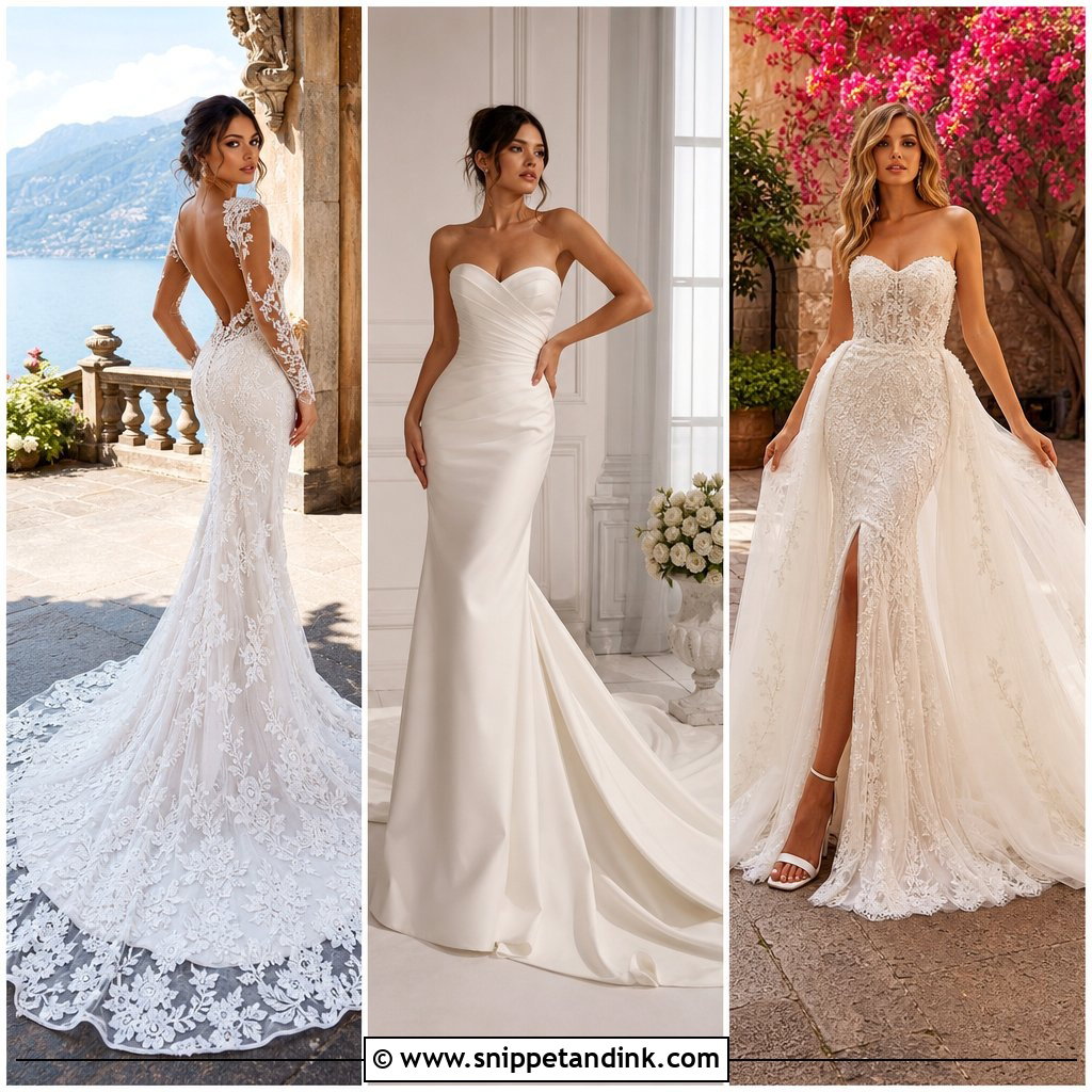 20 Long Tail Wedding Dress Ideas for a Showstopping Entrance