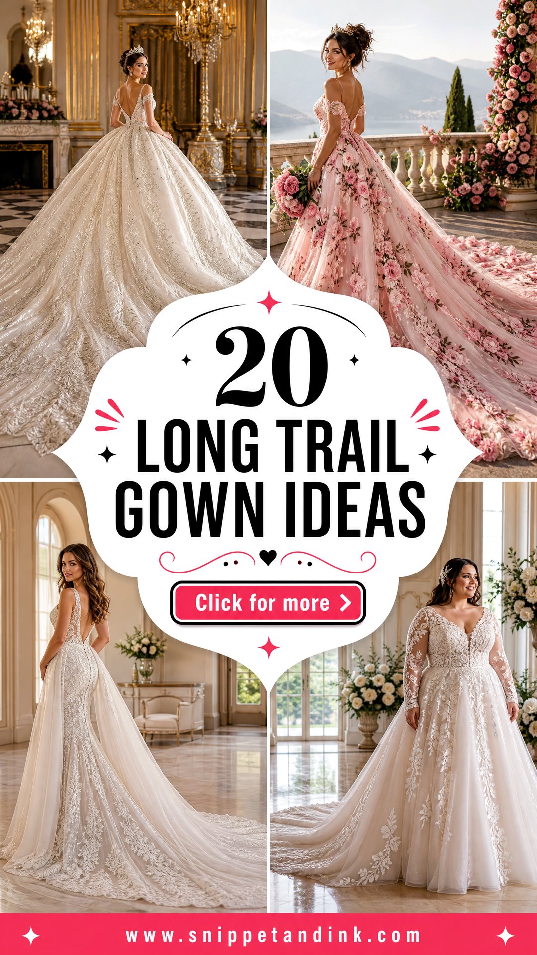 20 Long Trail Gown Ideas for a Breathtaking Bridal Look - 20 Long Trail Gown Ideas for a Breathtaking Bridal Look