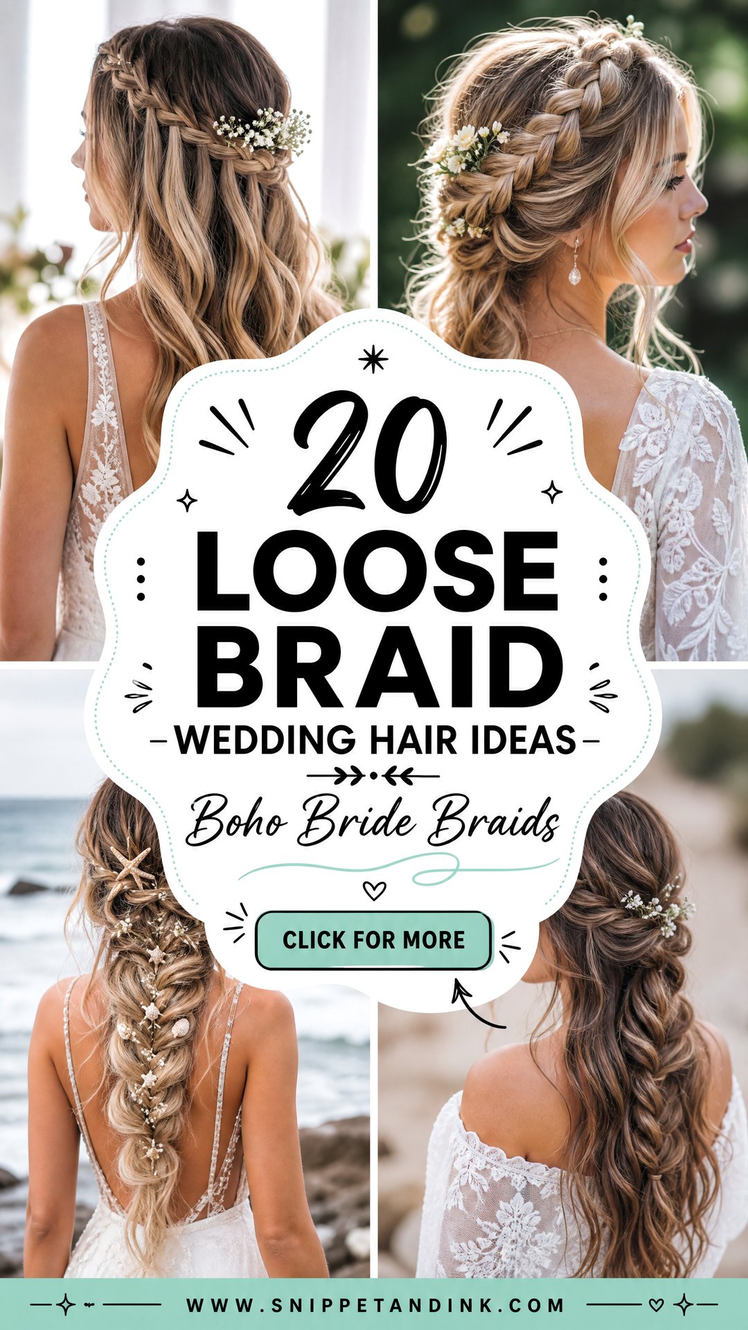20 Loose Braid Wedding Hair Ideas for Boho Brides - 20 Loose Braid Wedding Hair Ideas for Boho Brides