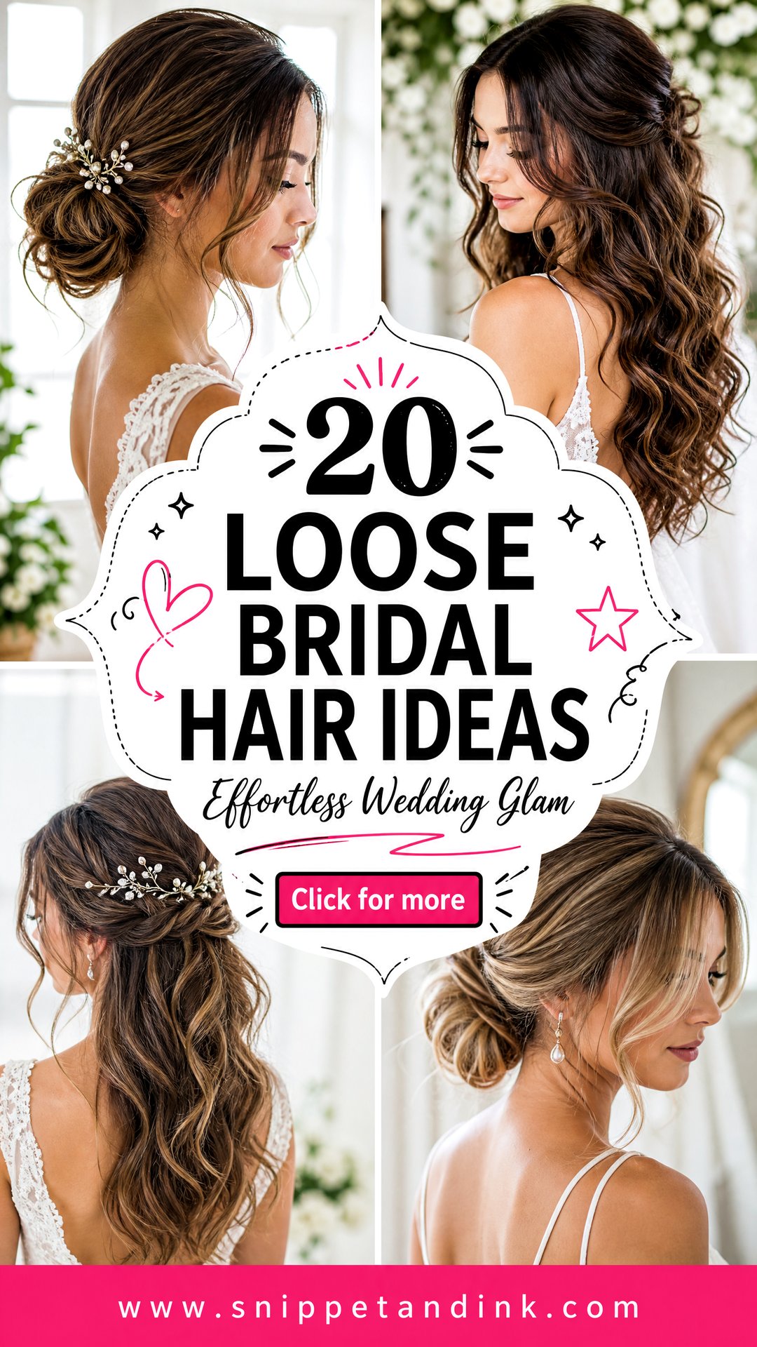 20 Loose Bridal Hair Ideas for Effortless Wedding Glam - 20 Loose Bridal Hair Ideas for Effortless Wedding Glam