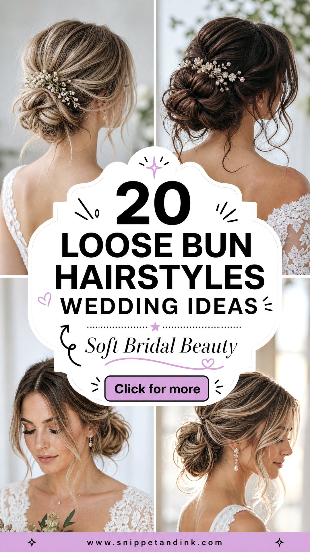 20 Loose Bun Hairstyles Wedding Ideas for Brides - 20 Loose Bun Hairstyles Wedding Ideas for Brides