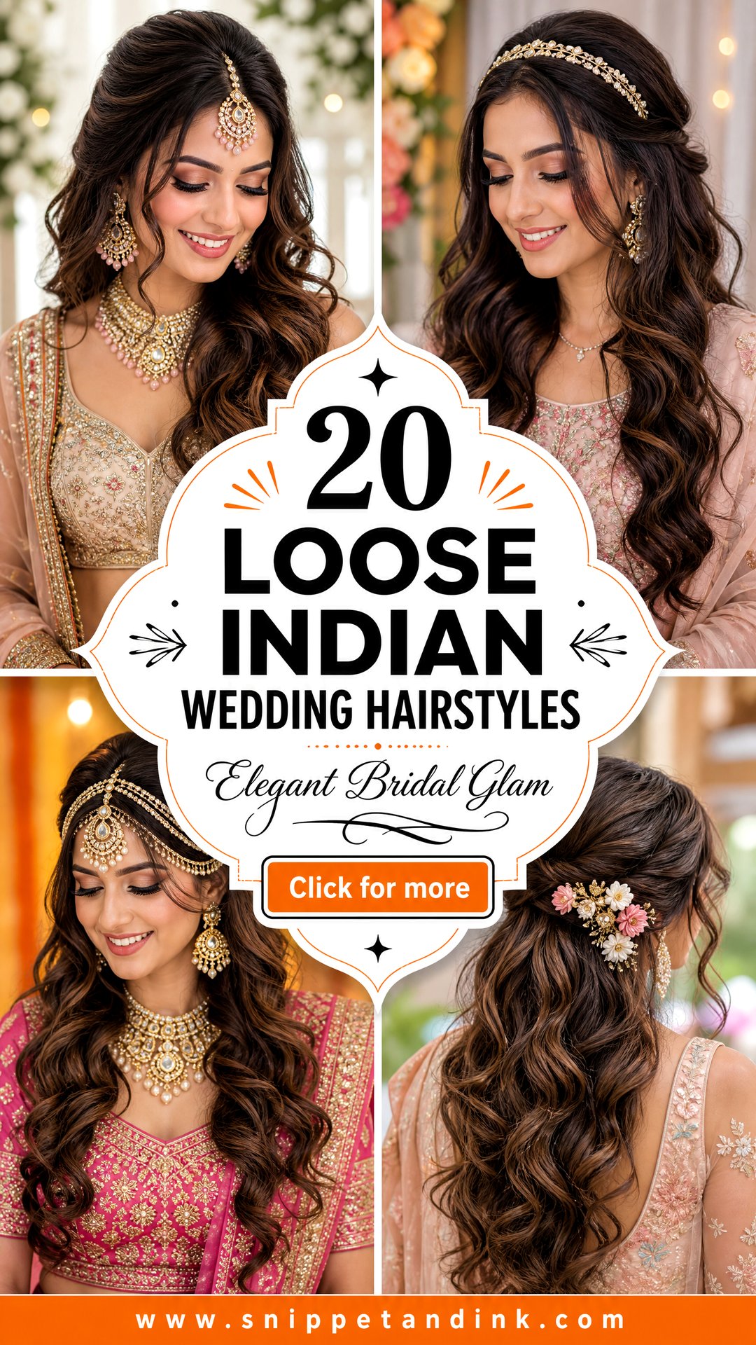 20 Loose Indian Wedding Hairstyles for Elegant Bridal Glam - 20 Loose Indian Wedding Hairstyles for Elegant Bridal Glam