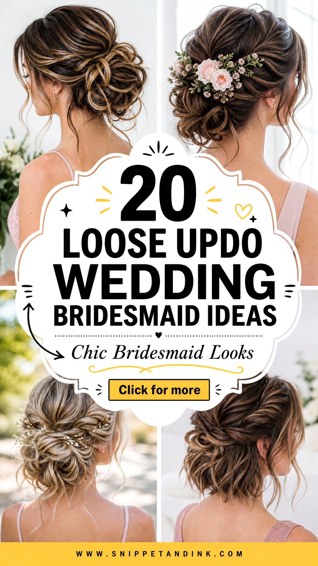 20 Loose Updo Wedding Bridesmaid Ideas for Chic Looks - 20 Loose Updo Wedding Bridesmaid Ideas for Chic Looks