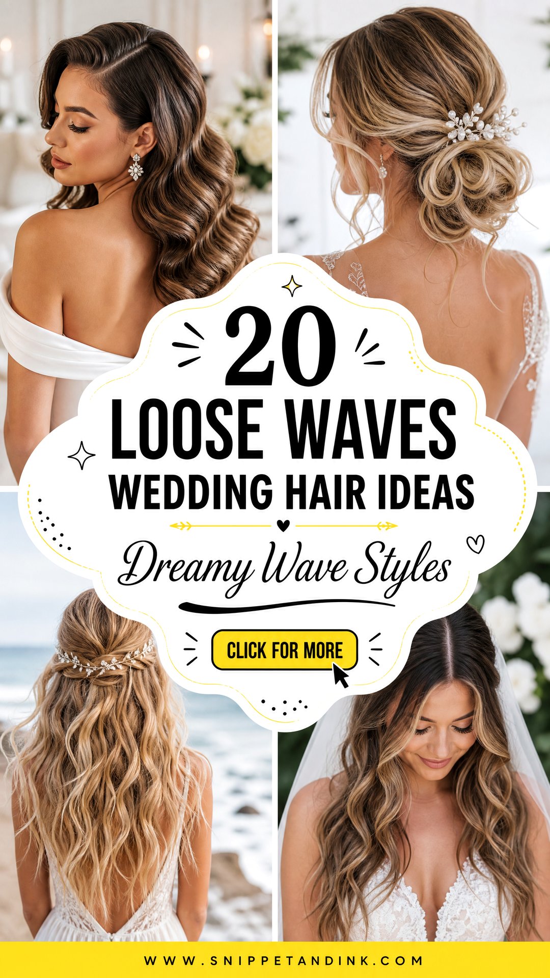 20 Loose Waves Wedding Hair Ideas for Romantic Brides - 20 Loose Waves Wedding Hair Ideas for Romantic Brides