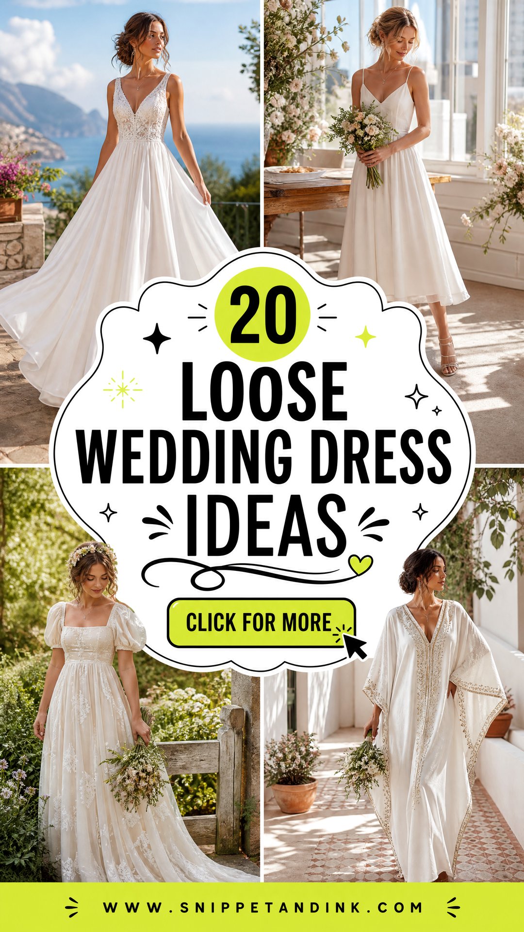 20 Loose Wedding Dress Ideas for Effortless Bridal Style - 20 Loose Wedding Dress Ideas for Effortless Bridal Style