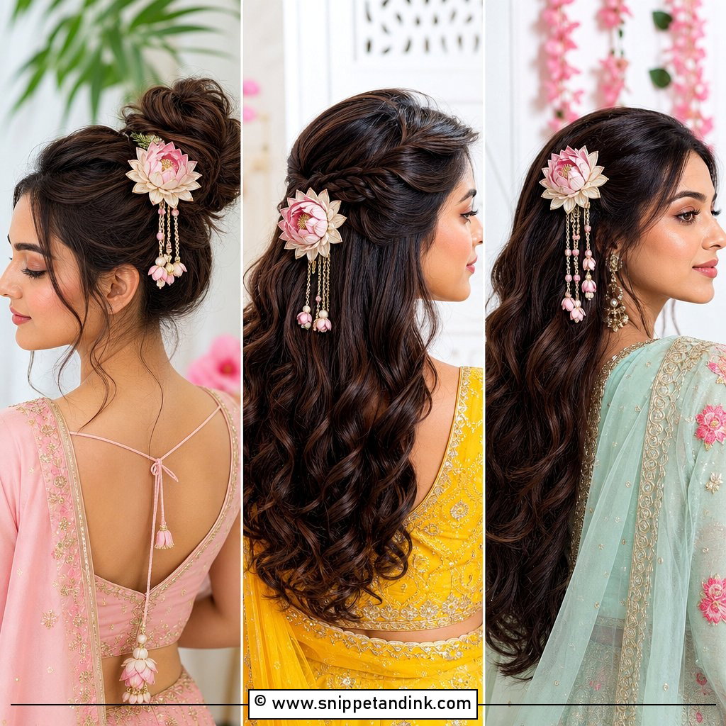 20 Lotus Bridal Hairstyles for Serene Wedding Day Beauty