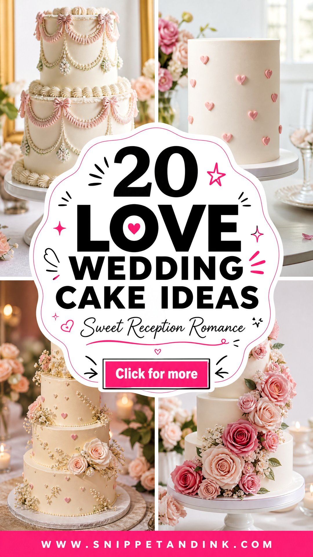 20 Love Wedding Cake Ideas for Romantic Reception Style - 20 Love Wedding Cake Ideas for Romantic Reception Style