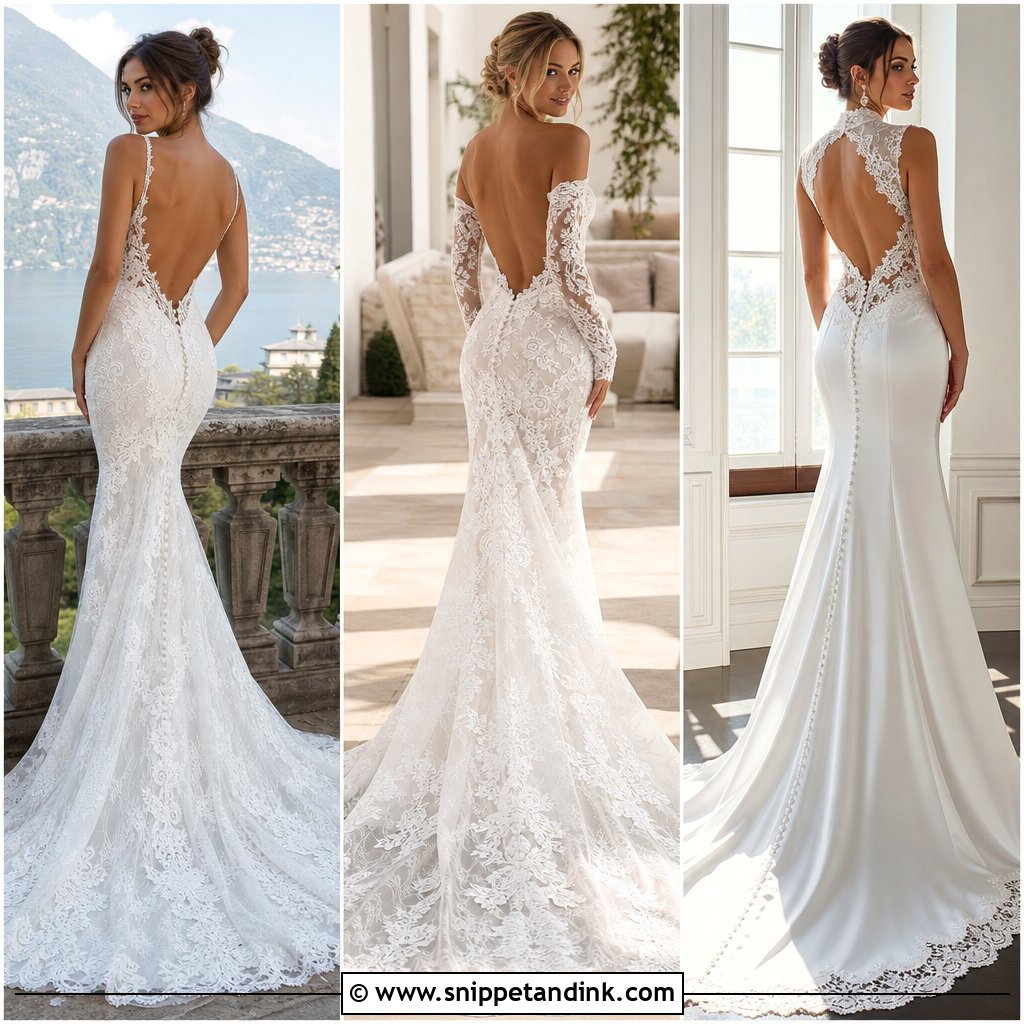 20 Low Back Lace Wedding Dress Ideas for a Striking Bridal Look