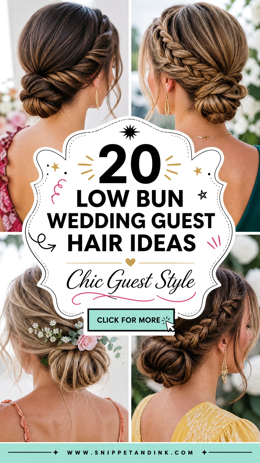20 Low Bun Wedding Guest Hair Ideas for Chic Easy Style - 20 Low Bun Wedding Guest Hair Ideas for Chic Easy Style