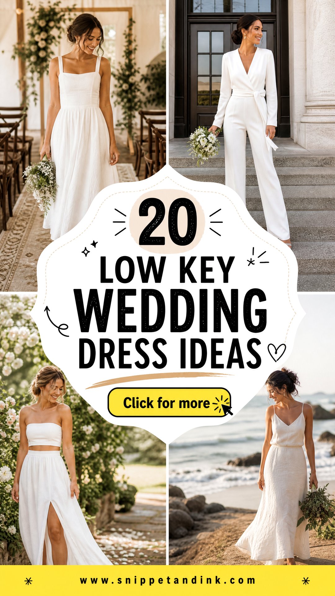 20 Low Key Wedding Dress Ideas for Effortlessly Chic Brides - 20 Low Key Wedding Dress Ideas for Effortlessly Chic Brides