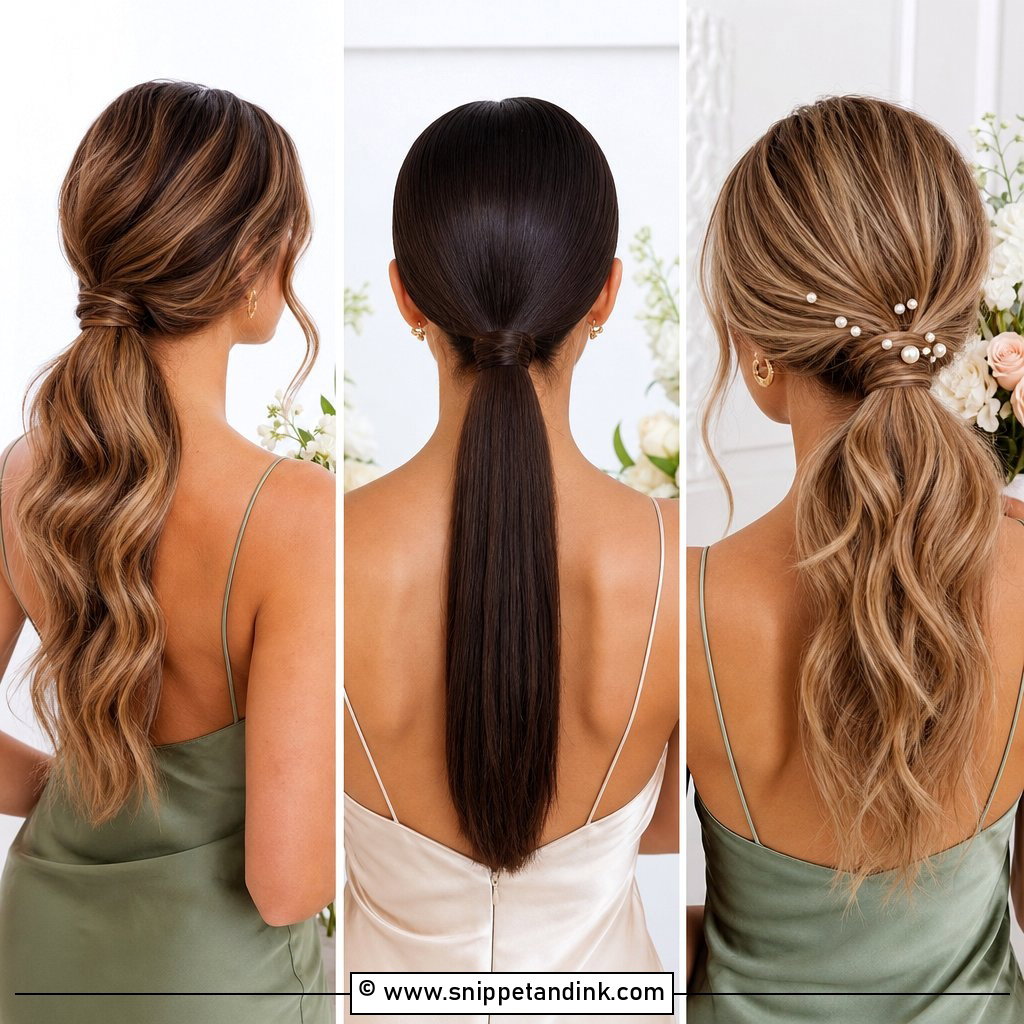 20 Low Pony Bridesmaid Hair Ideas for Effortless Style