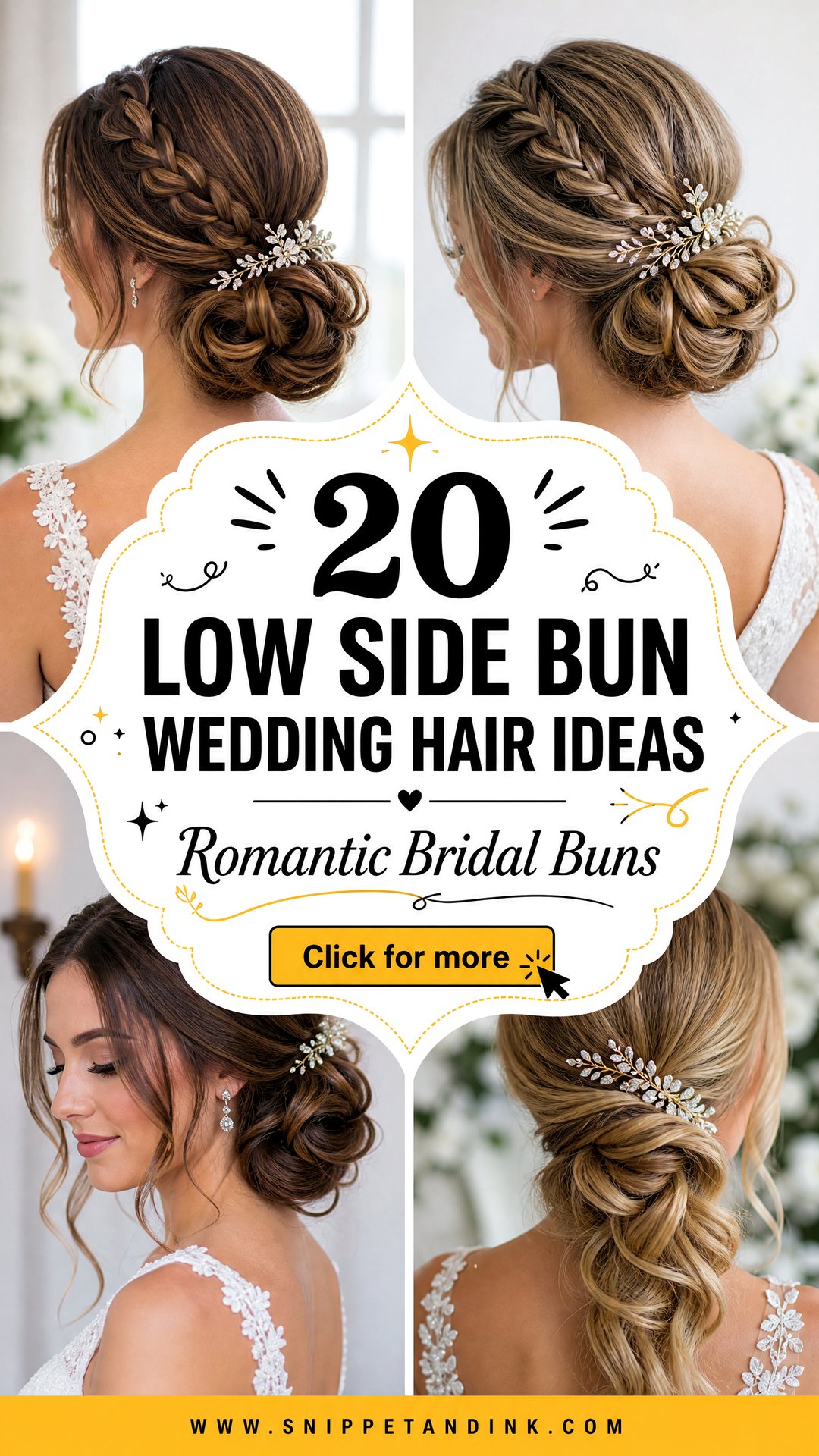 20 Low Side Bun Wedding Hair Ideas for Romantic Brides Today - 20 Low Side Bun Wedding Hair Ideas for Romantic Brides Today