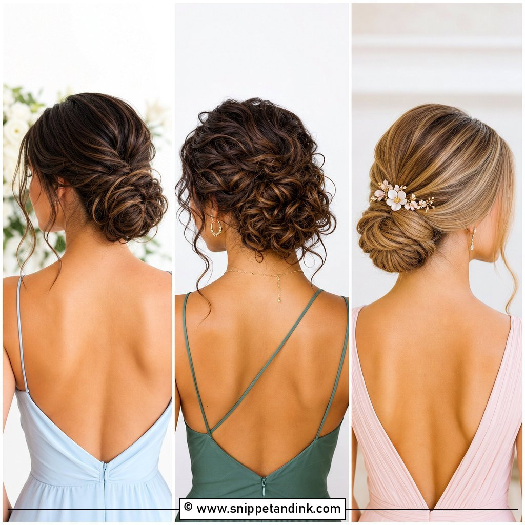 20 Low Updo Wedding Hair Bridesmaid Ideas for Elegant Looks