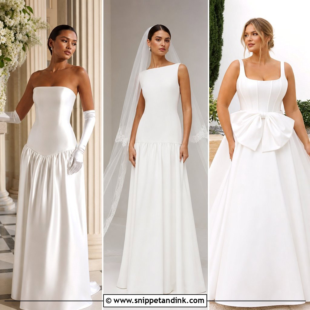 20 Low Waist Wedding Dresses for a Modern Bridal Silhouette