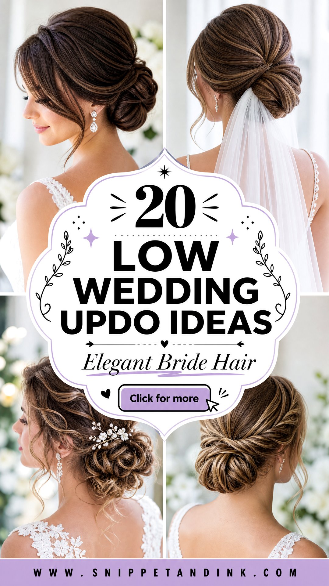 20 Low Wedding Updo Ideas for Elegant Brides and Guests - 20 Low Wedding Updo Ideas for Elegant Brides and Guests