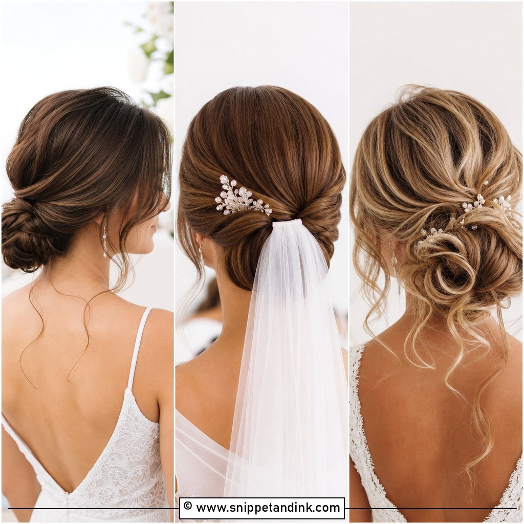 20 Low Wedding Updo Ideas for Elegant Brides and Guests
