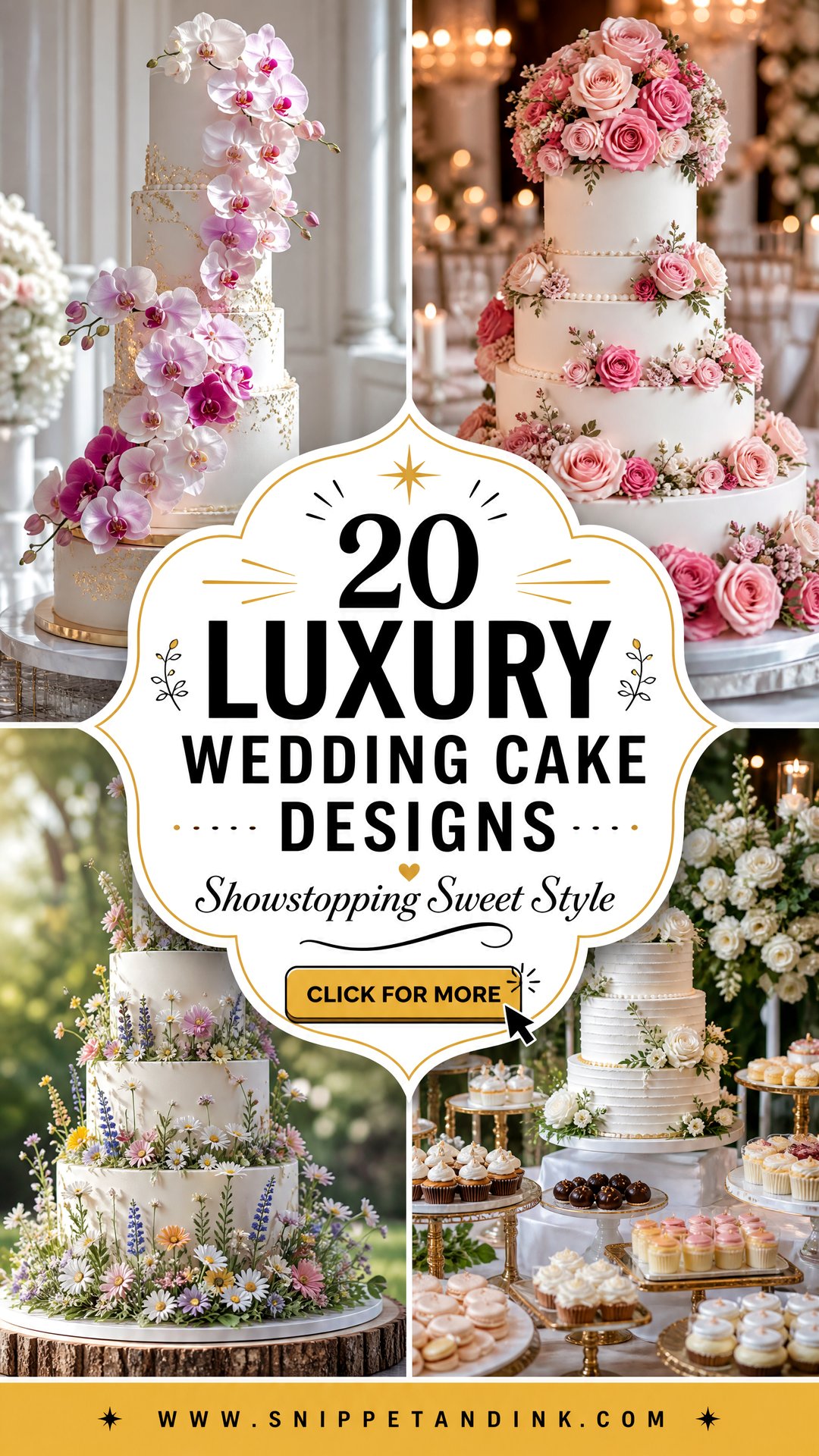 20 Luxury Wedding Cake Designs for a Showstopping Reception - 20 Luxury Wedding Cake Designs for a Showstopping Reception