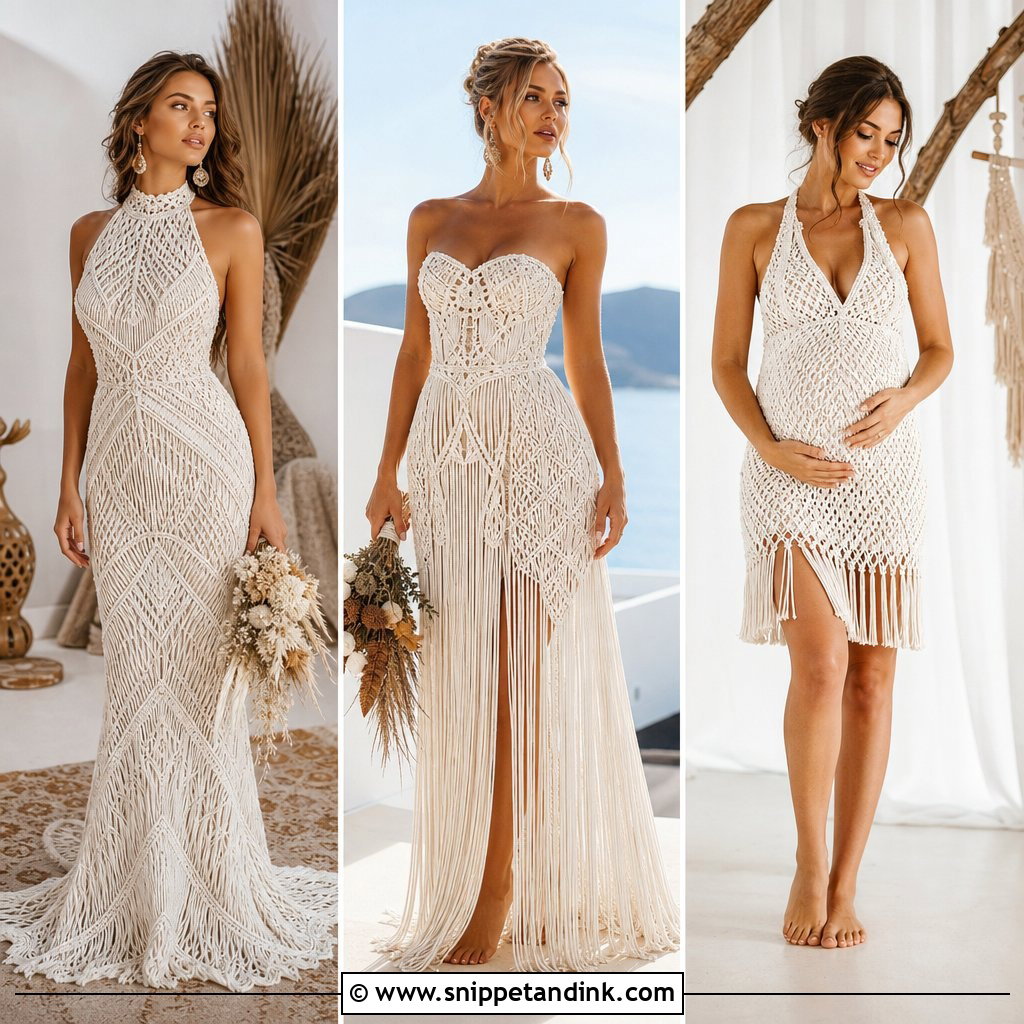 20 Macrame Wedding Dress Ideas for Free-Spirited Boho Brides