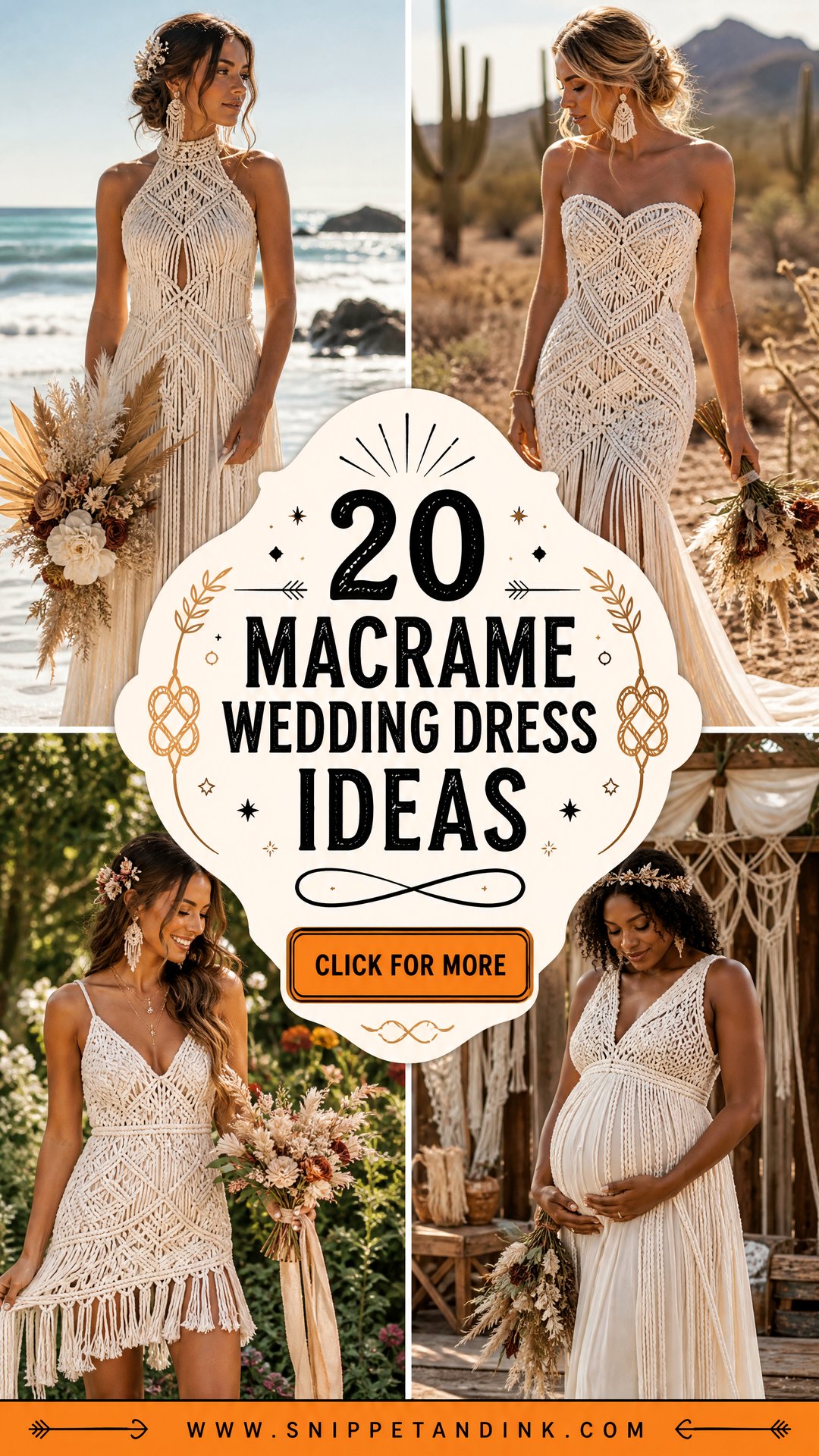 20 Macrame Wedding Dress Ideas for Free-Spirited Boho Brides - 20 Macrame Wedding Dress Ideas for Free-Spirited Boho Brides