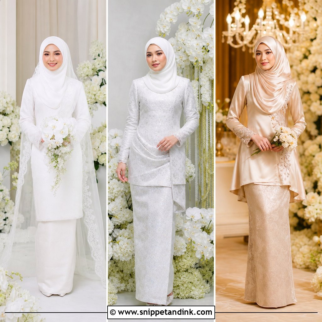 20 Malaysia Wedding Dress Hijab Ideas for Elegant Brides