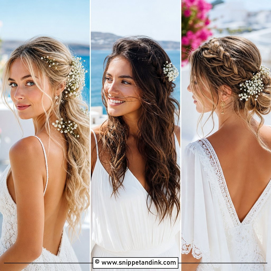 20 Mama Mia Wedding Hair Ideas for Carefree Island Brides