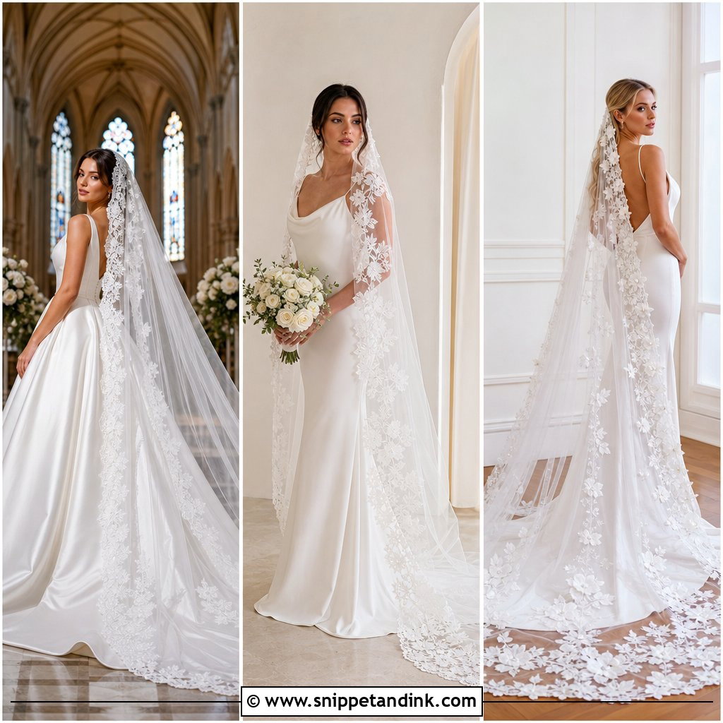 20 Mantilla Cathedral Veil Ideas for a Dramatic Bridal Look