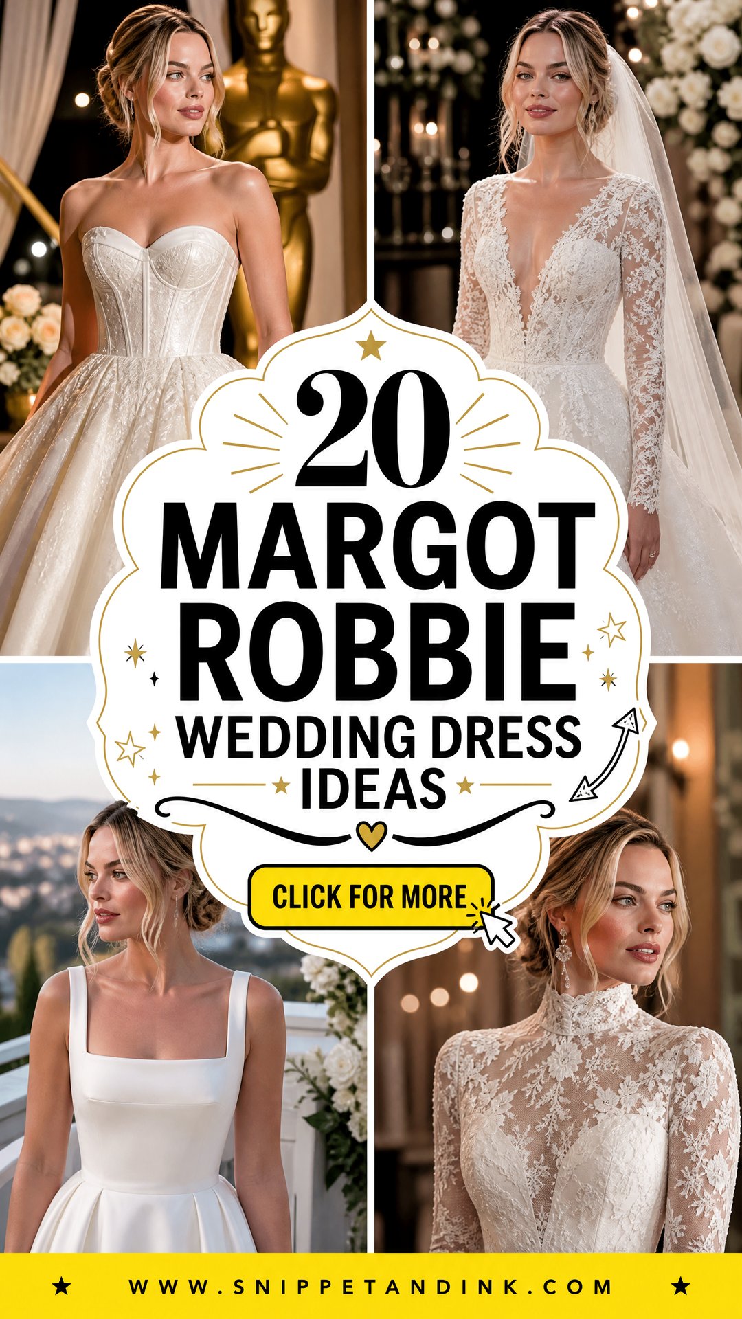 20 Margot Robbie Wedding Dress Ideas for a Starry Bridal Look - 20 Margot Robbie Wedding Dress Ideas for a Starry Bridal Look